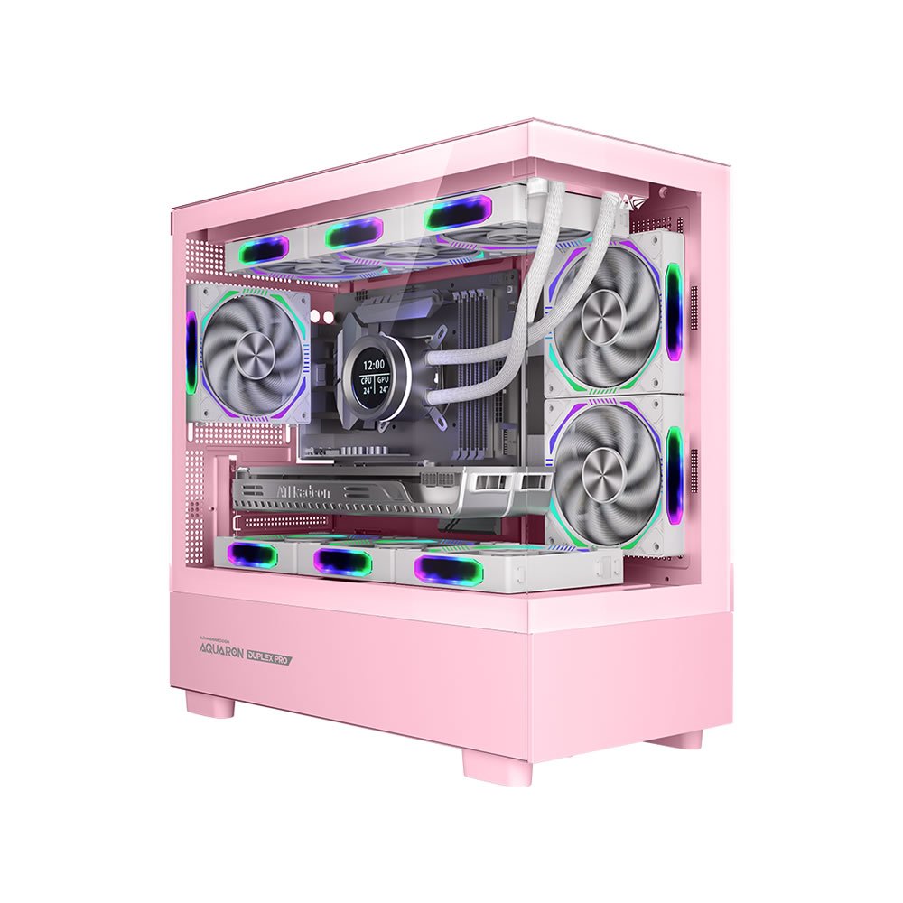 Armaggeddon Aquaron Pro ATX Gaming Case - Pink