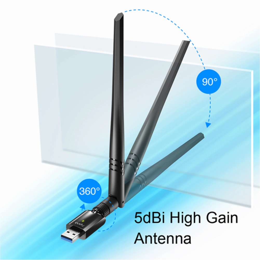 Cudy Dual Band WiFi 5 1300Mbps 5dBi USB 3.0 Adapter-WU1400 - Image 3